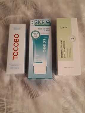 K Beauty Asian Sunscreen Lot NIB Tocobo, Scinic, iUnik